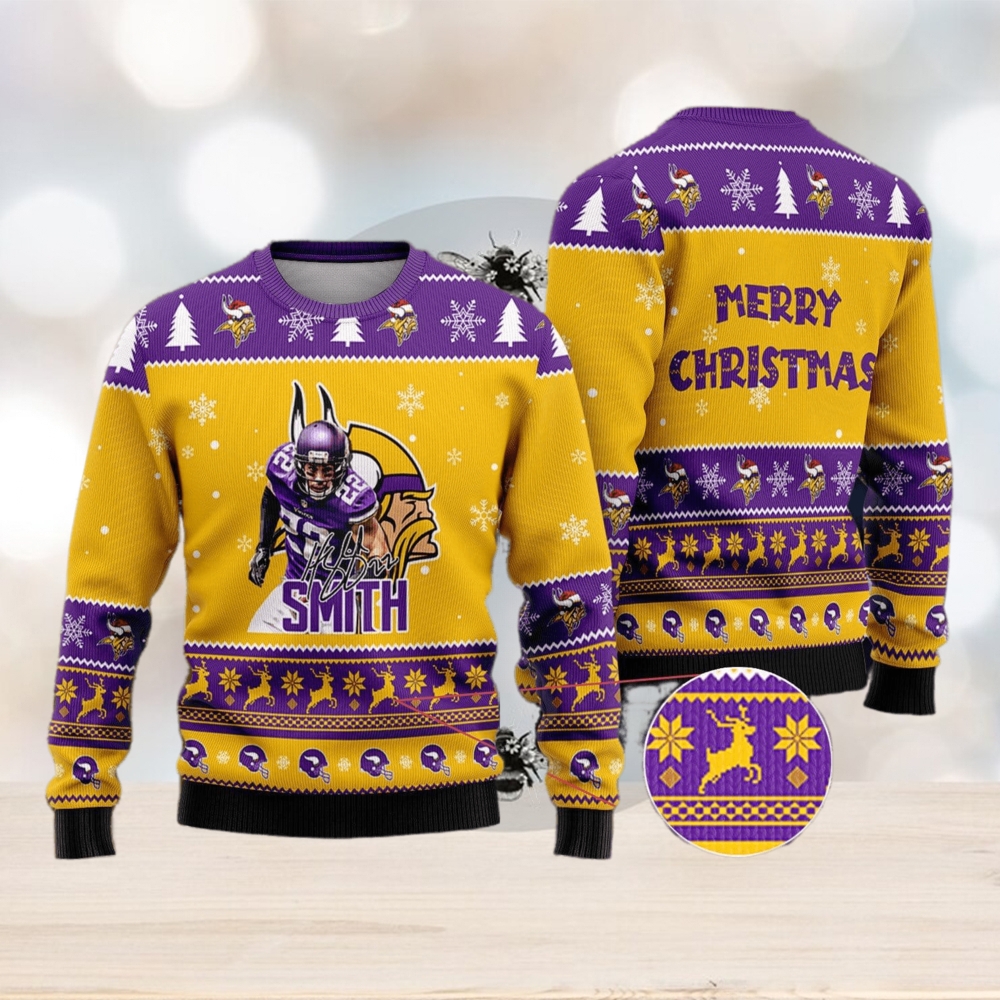 Minnesota Vikings - Harrison Smith Christmas Knitted Sweater For Men Women  - Freedomdesign