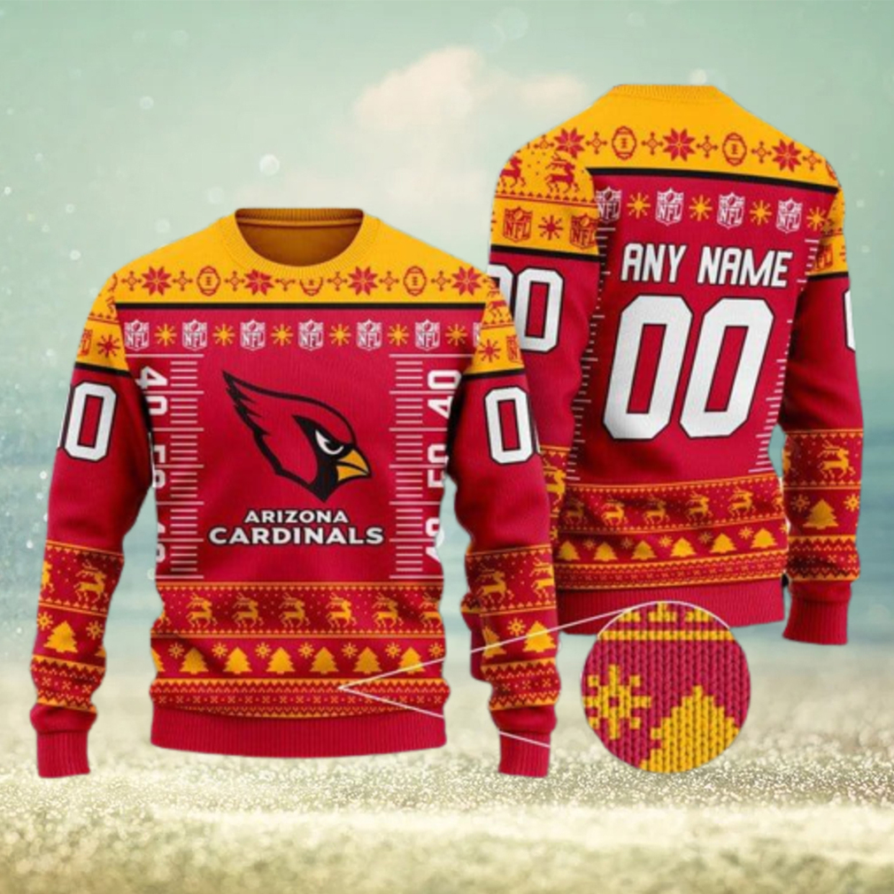 Arizona Cardinals NFL Football Knit Pattern Ugly Christmas Sweater - Tagotee