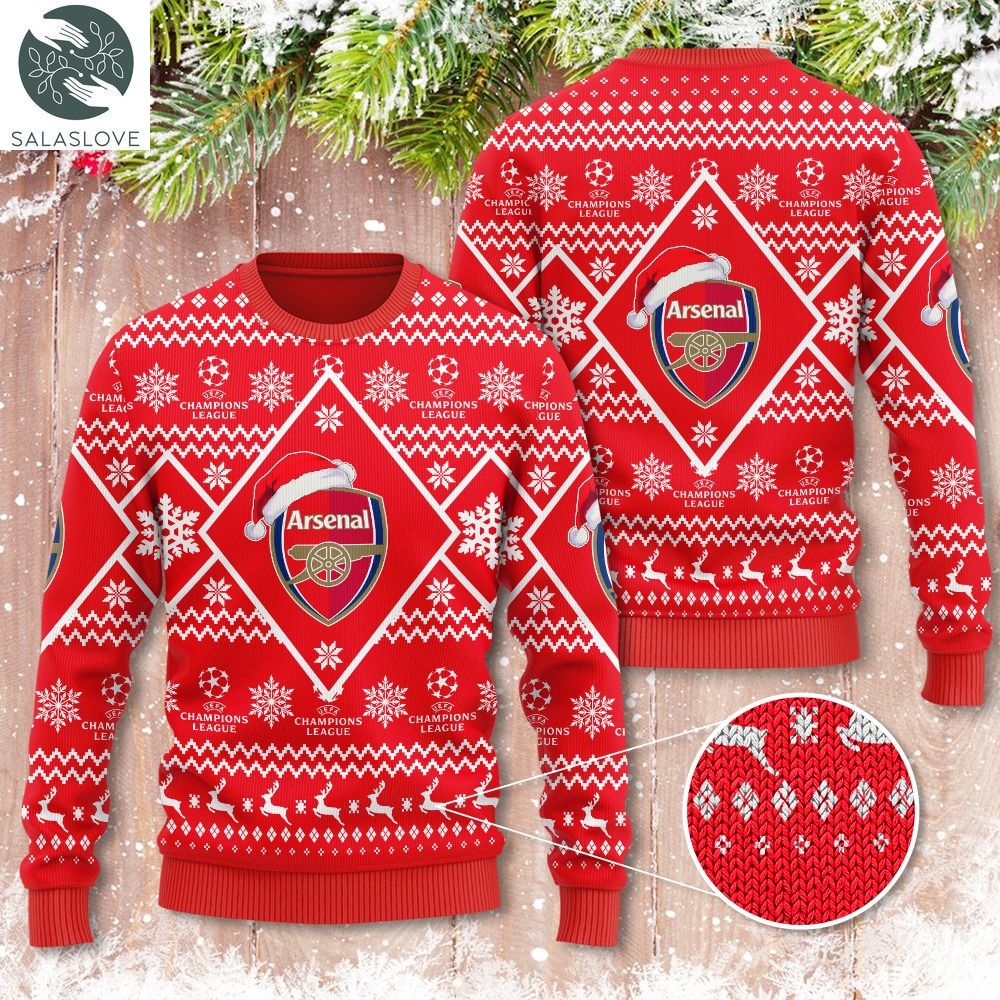 Arsenal 3D Ugly Sweater For Soccer Lover TD180904
