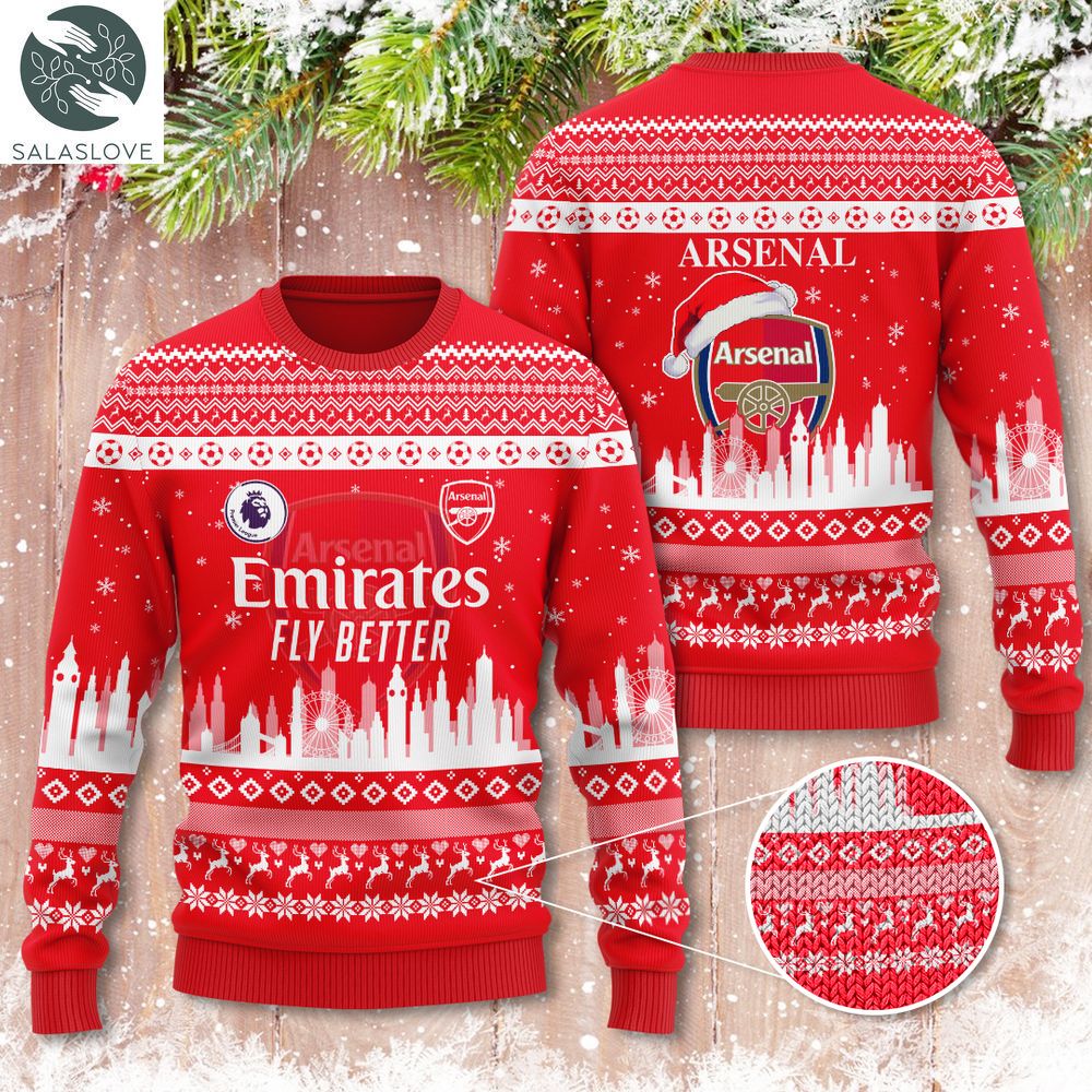 Arsenal 3D Ugly Sweater For Soccer Lover TD180905

