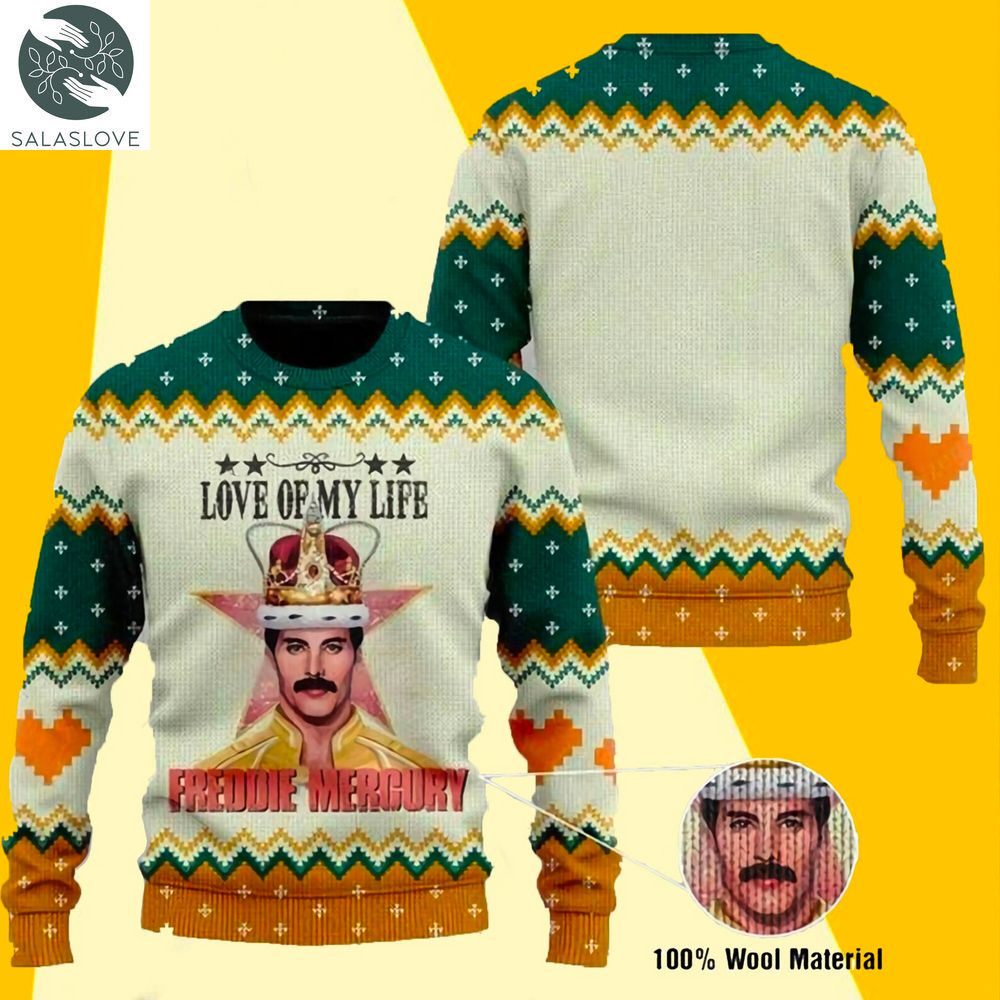 Freddie Mercury 3D Ugly Sweater For Fan Lover TD190920
