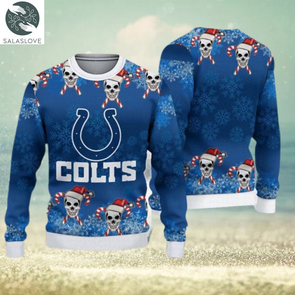 Indianapolis Colts Christmas Skull Ugly Christmas Sweater