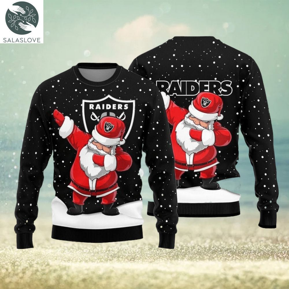 Las Vegas Raiders Dab Santa Knitted Ugly Christmas Sweater