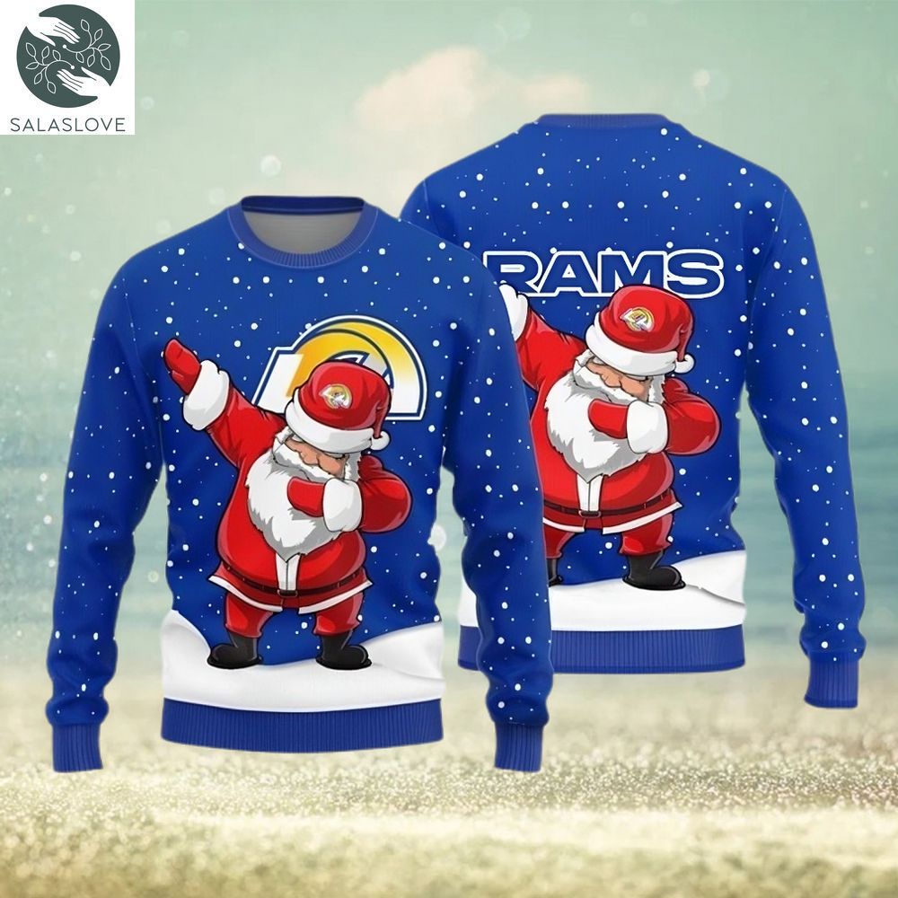 Los Angeles Rams Dab Santa Knitted Ugly Christmas Sweater