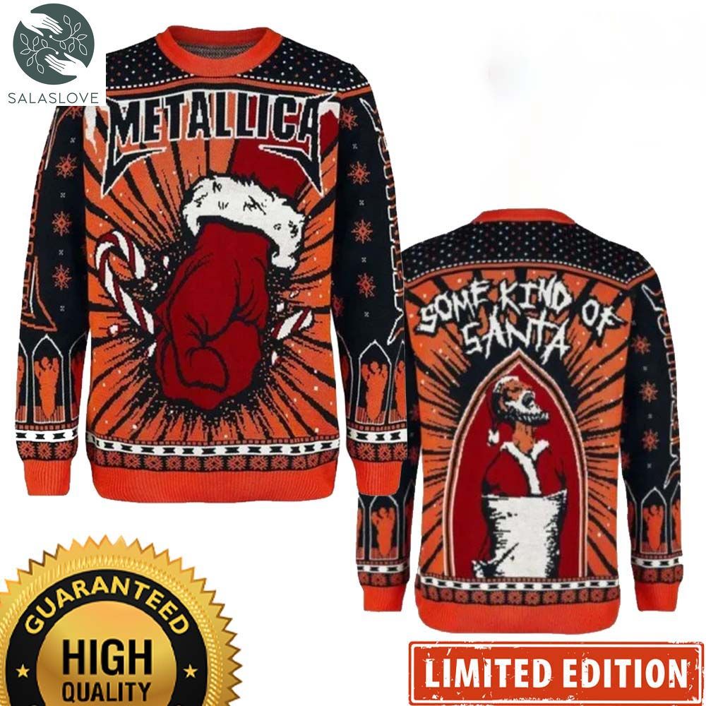 Metallica St. Anger Some Kind Of Santa Christmas Style Holiday Sweater HT220914

