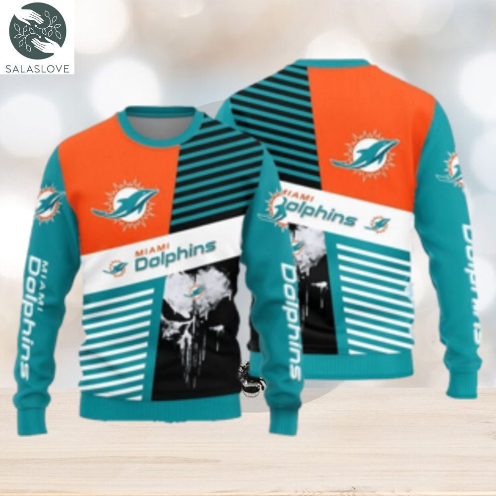 Christmas Gift Miami Dolphins USA Football Season Ugly Christmas Sweater