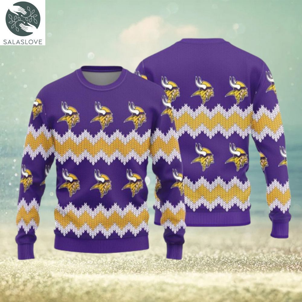 Minnesota Vikings Christmas Pattern Ugly Christmas Sweater Frozen Gift For Fans