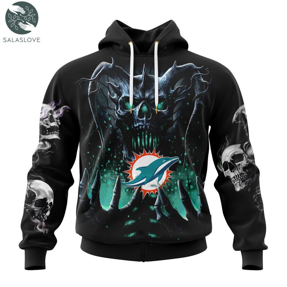 NFL Miami Dolphins Special Skull Art Design 3D Hoodie