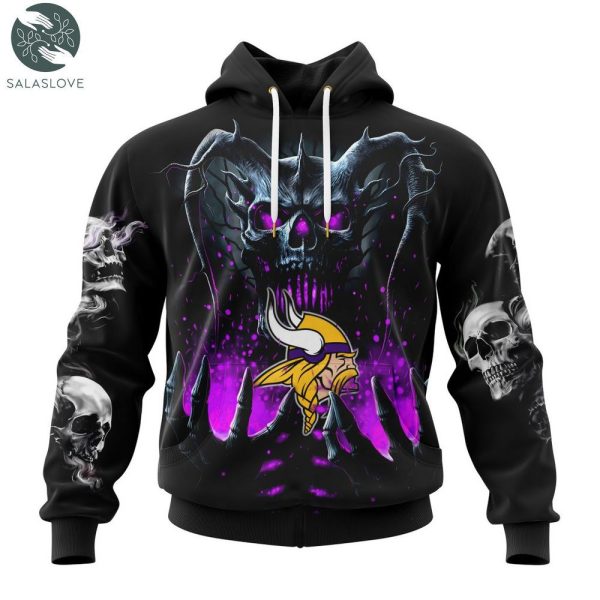 NFL Minnesota Vikings Special Skull Art Design 3D Hoodie