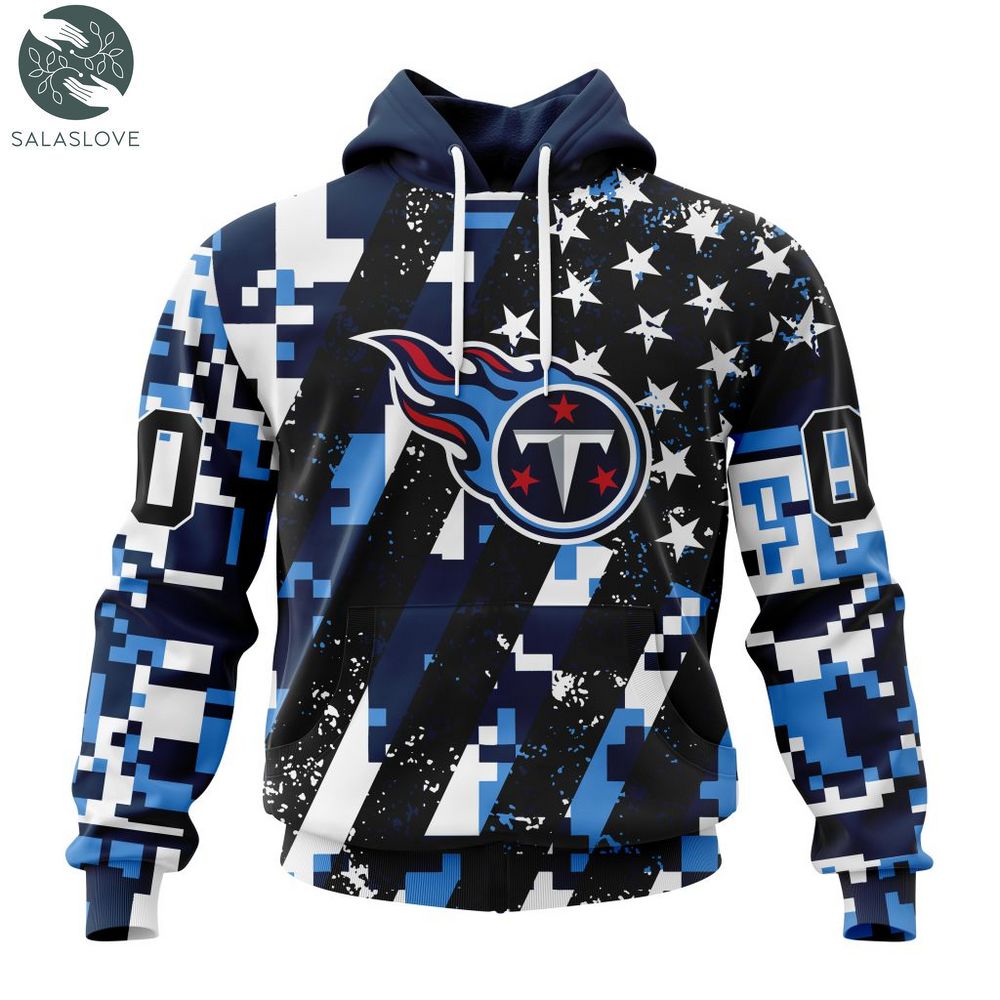 Tennessee Titans NFL US Flag Camo Veteran Team 3D Hoodie –