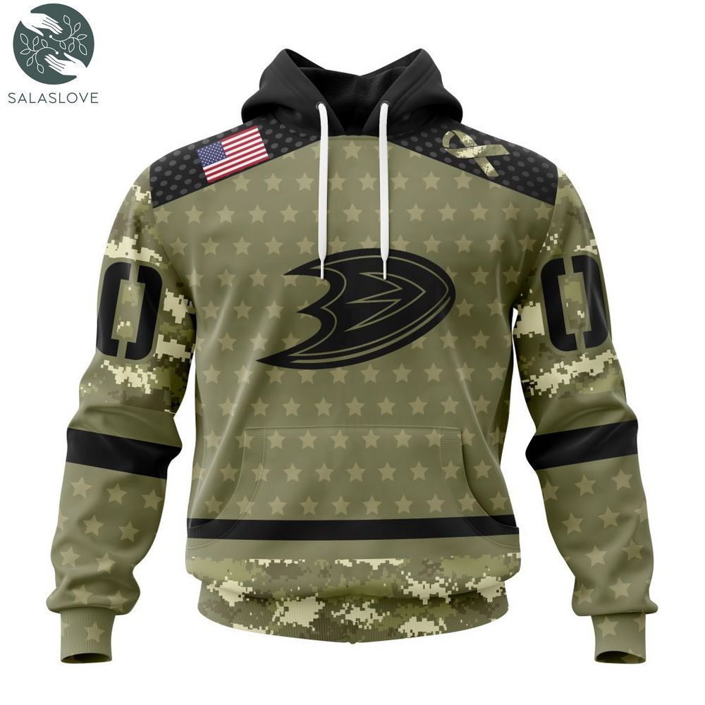 NHL Anaheim Ducks Special Camo Military Appreciation Hoodie