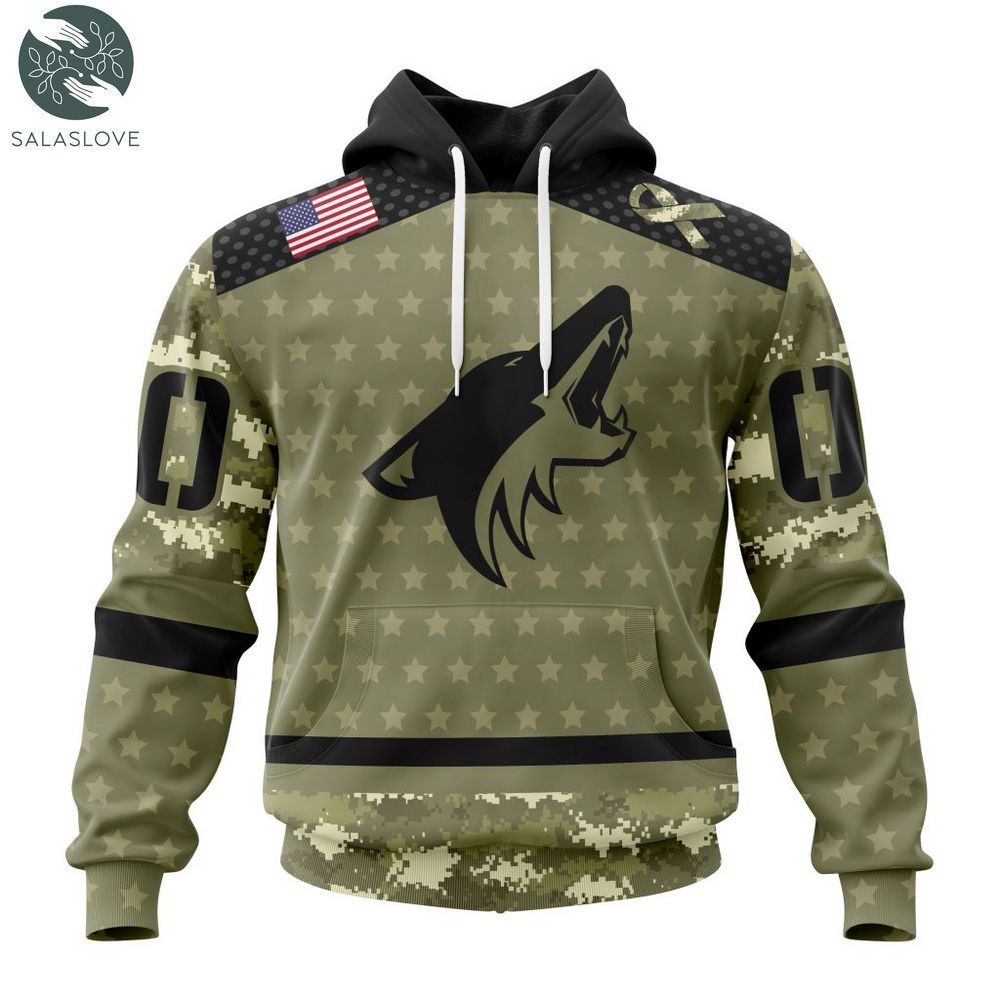 NHL Arizona Coyotes Special Camo Military Appreciation Hoodie