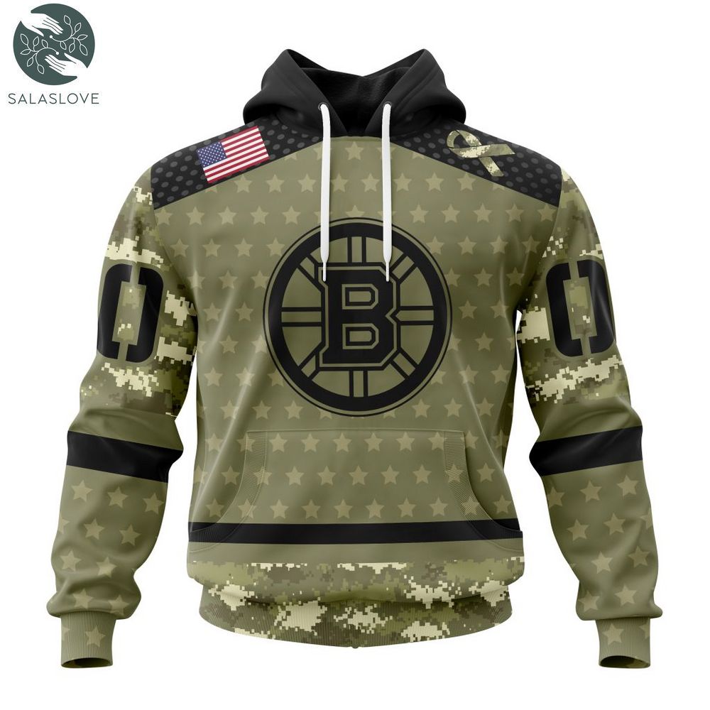 NHL Boston Bruins Special Camo Military Appreciation Hoodie