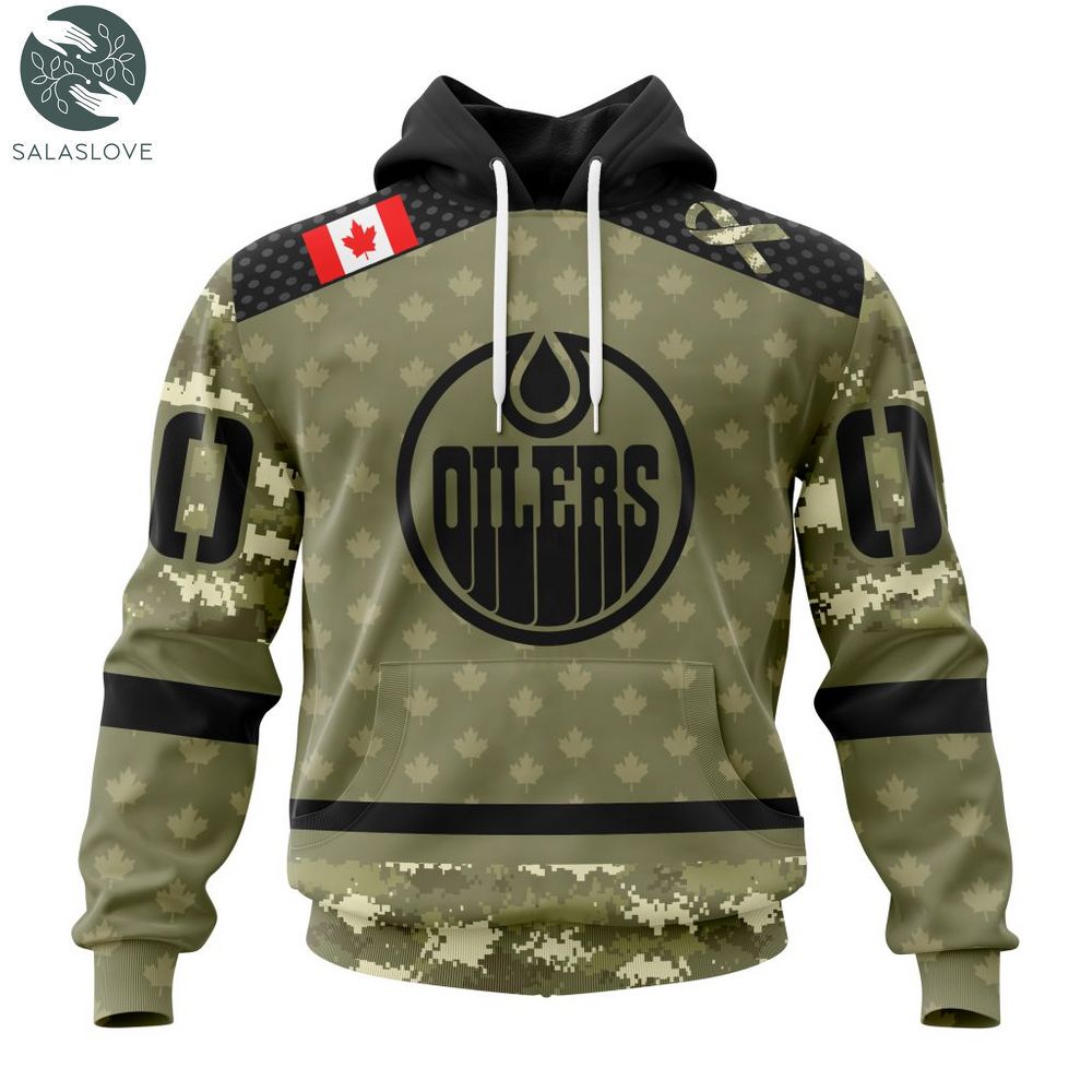 NHL Edmonton Oilers Special Camo Military Appreciation Hoodie