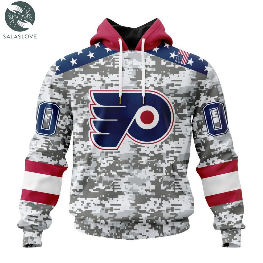 NHL Philadelphia Flyers Special Camo Design For Veterans Day Hoodie