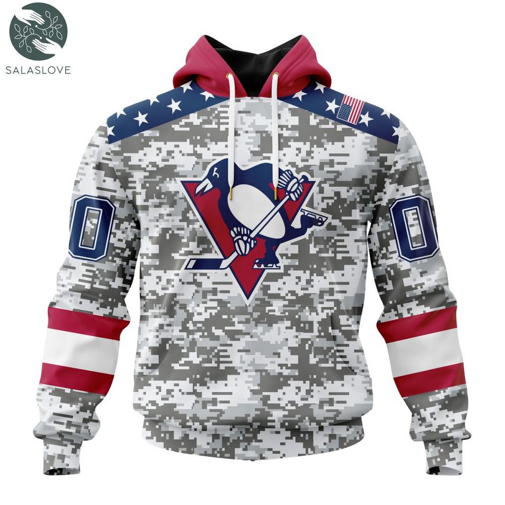 NHL Pittsburgh Penguins Special Camo Design For Veterans Day Hoodie