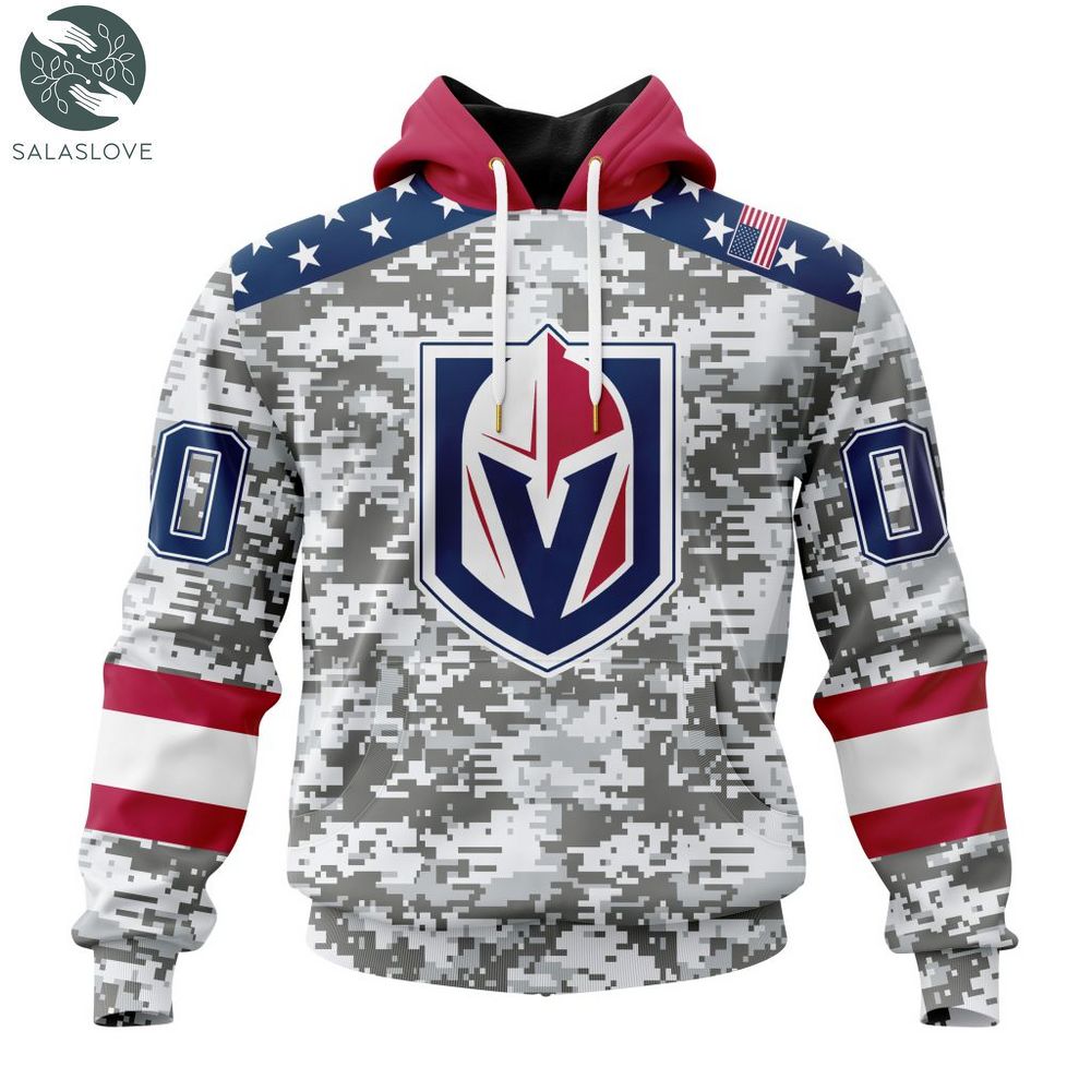 NHL Vegas Golden Knights Special Camo Design For Veterans Day Hoodie
