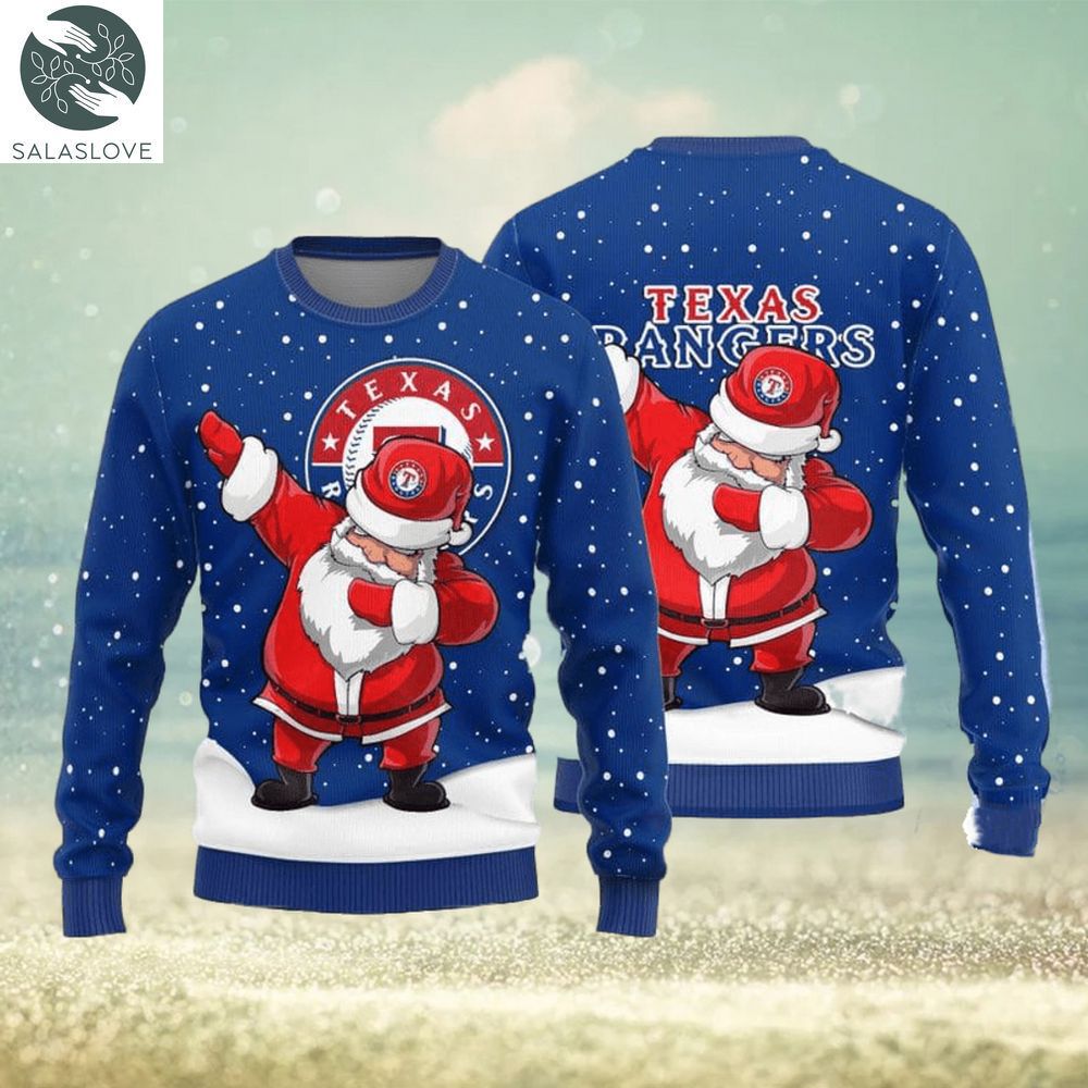 Texas Rangers Dab Santa Ugly Christmas Sweater