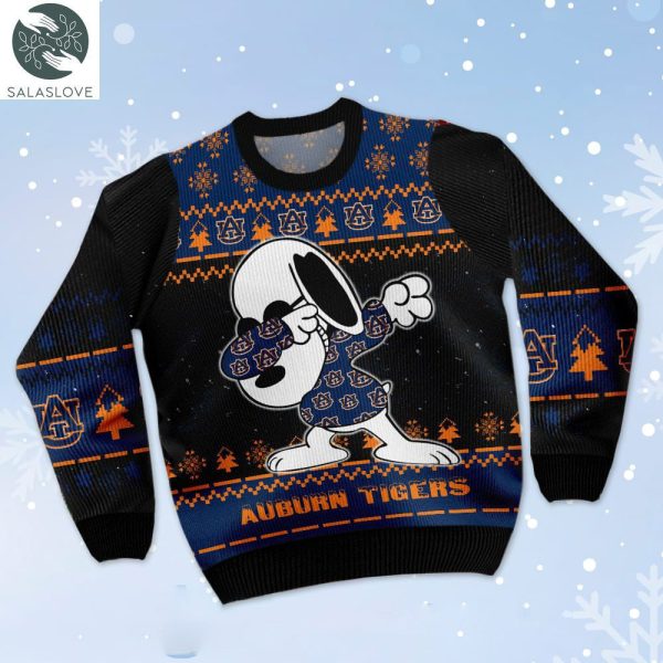 Auburn Tigers Snoopy Dabbing Ugly Christmas 3D Sweater HT131003
