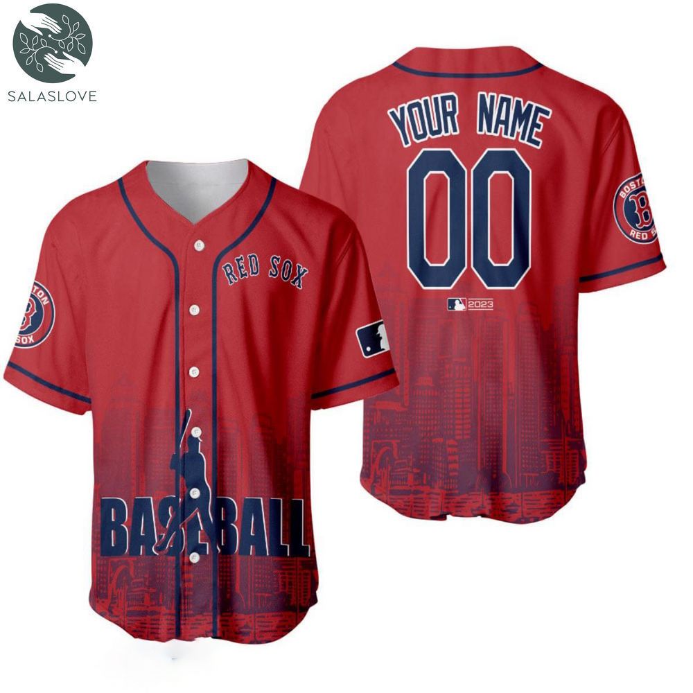 Boston Red Sox MLB Major League Baseball Custom Name _ Number Baseball Jersey
