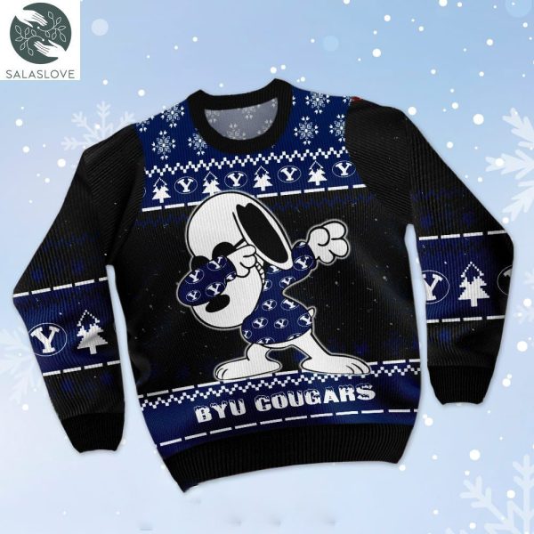BYU Cougars Snoopy Dabbing Ugly Christmas 3D Sweater HT131004
