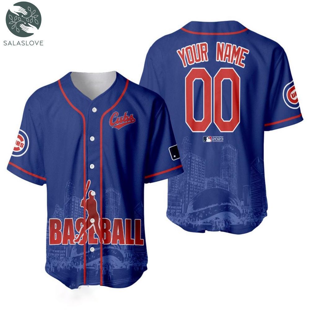 Chicago Cubs MLB Major League Baseball Custom Name _ Number Baseball Jersey
