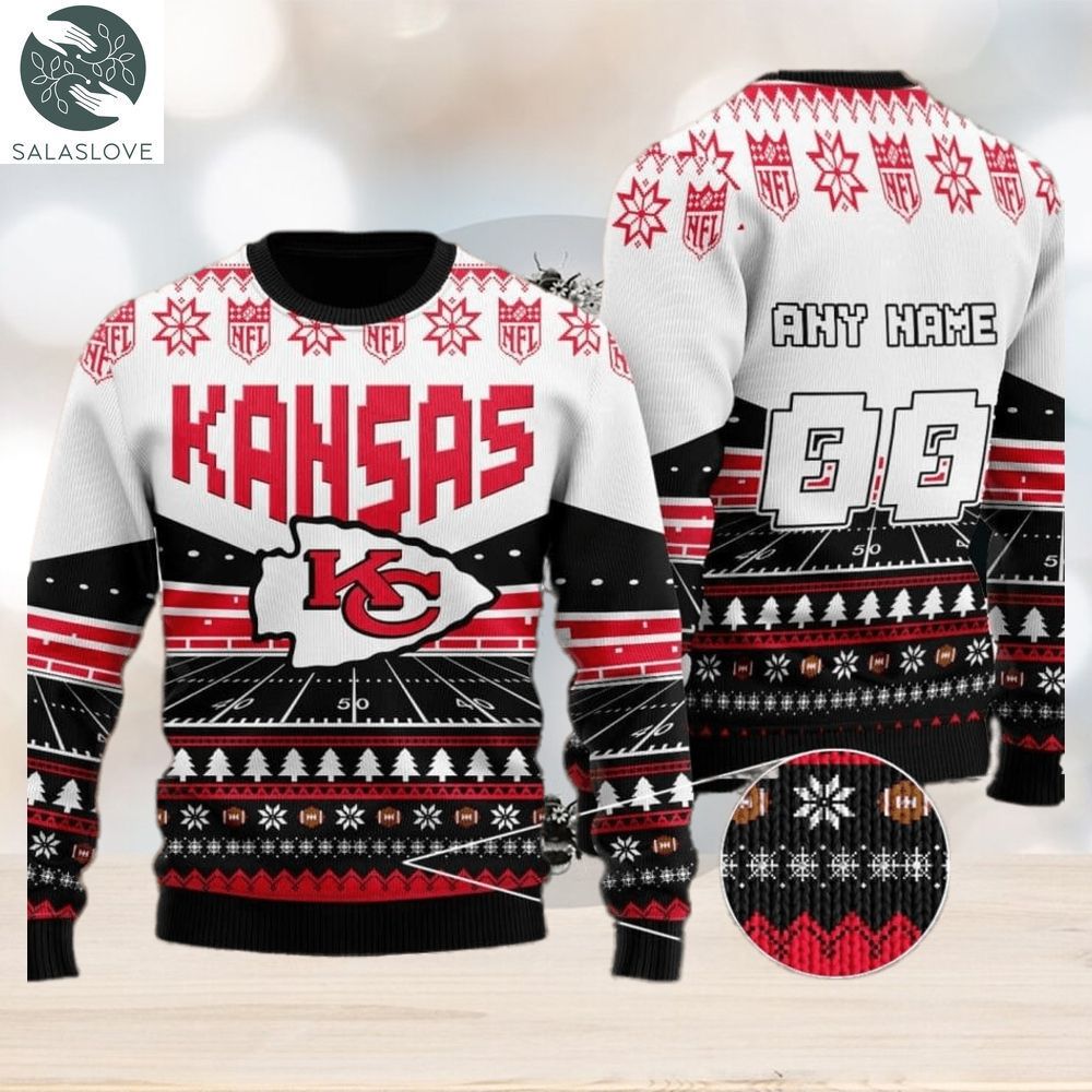 LIMITED DESIGN Kansas City Chiefs All I Need For Christmas Is Chiefs Custom  Name Number Ugly Christmas Sweater