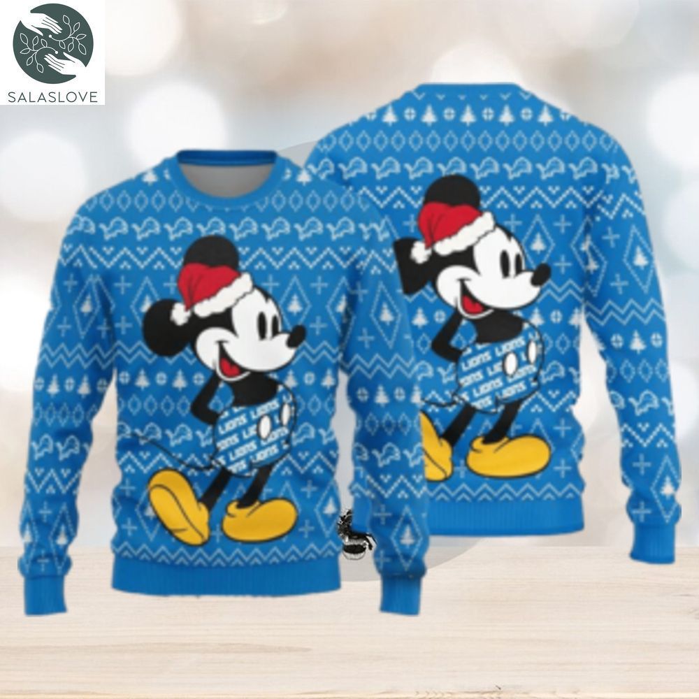 New Orleans Saints Mickey Mouse Knitting Pattern Ugly Christmas Sweater