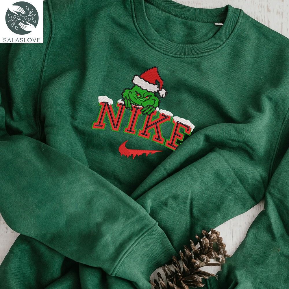 Grinch Christmas Nike Embroidered Sweatshirt HT221013
