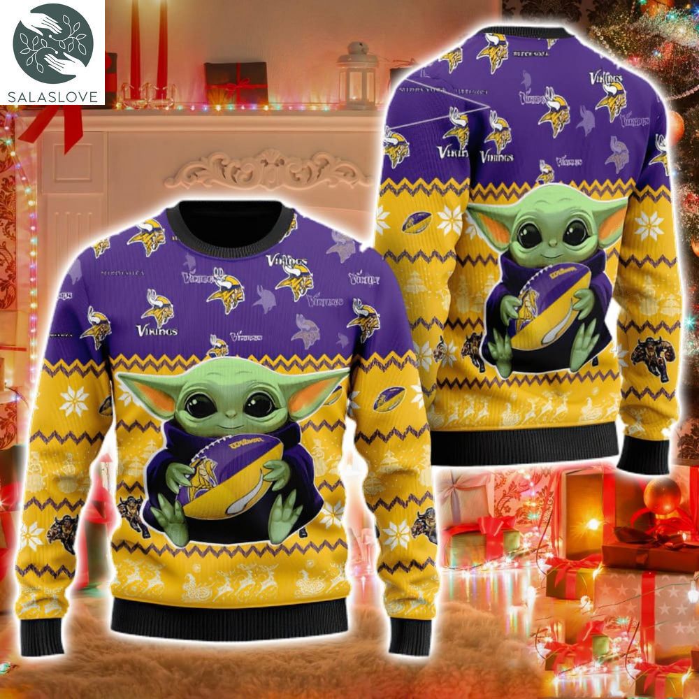 Baby Yoda Minnesota Vikings Ugly Christmas Sweater - Shirt Low Price