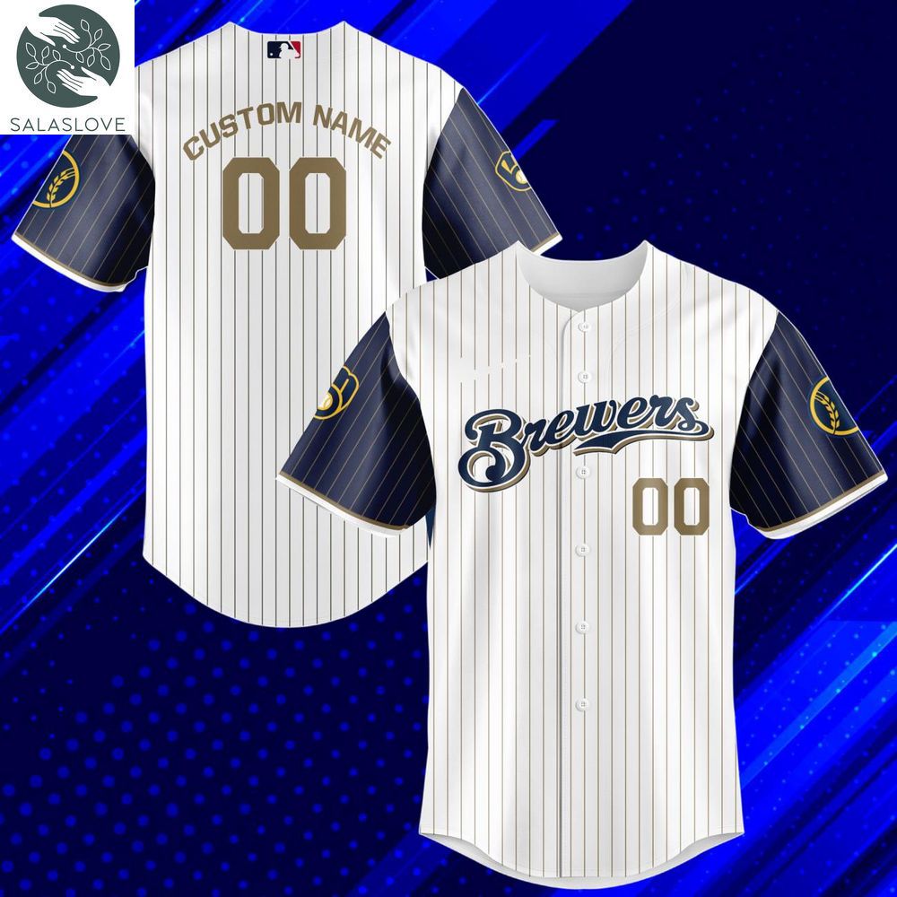 MLB Milwaukee Brewers Baseball Jersey Custom Name _ Number