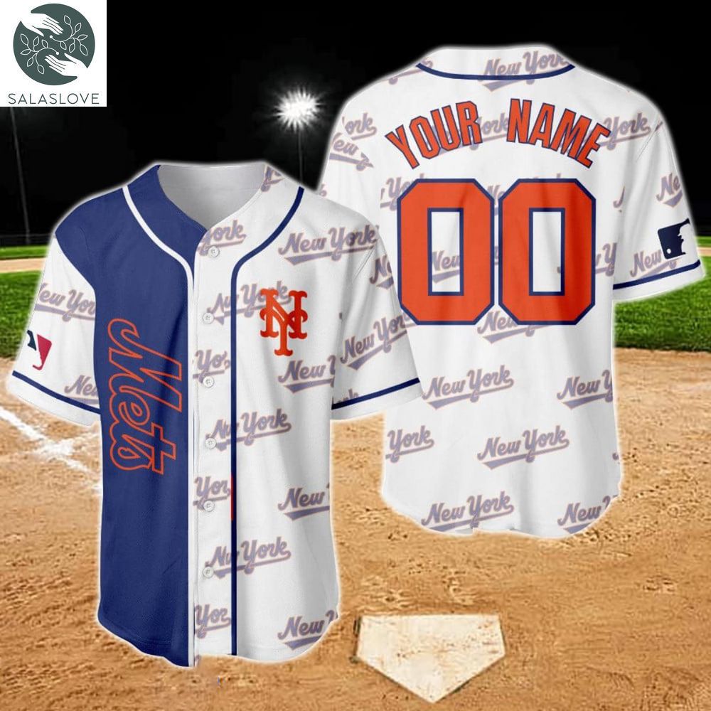 New York Mets Major League Baseball MLB Baseball Jersey Shirt Custom Name _ Number
