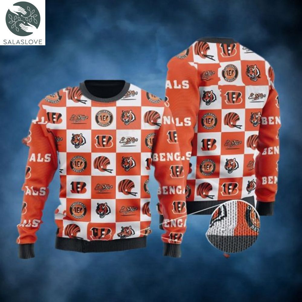 NFL Cincinnati Football Ugly Christmas Sweater Bengals Gifts