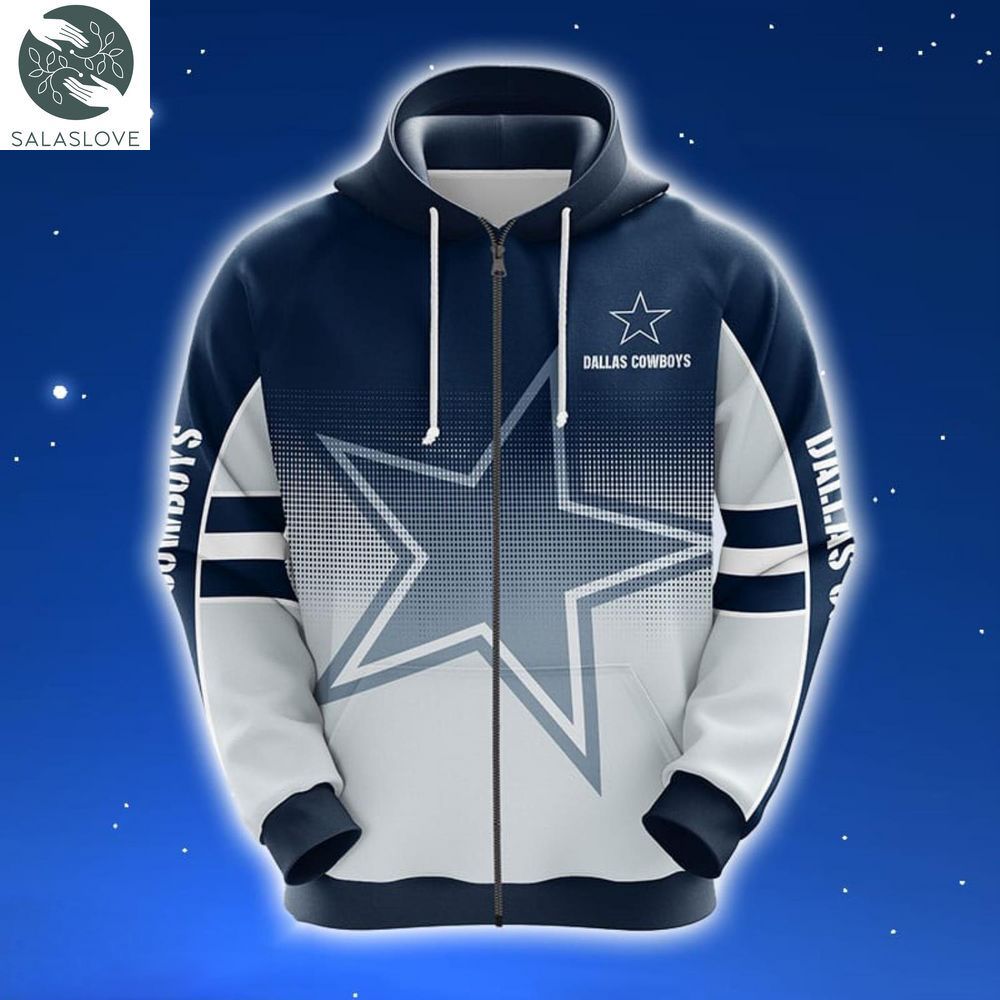 NFL Dallas Cowboys Blue 3D Hoodie HT141002

