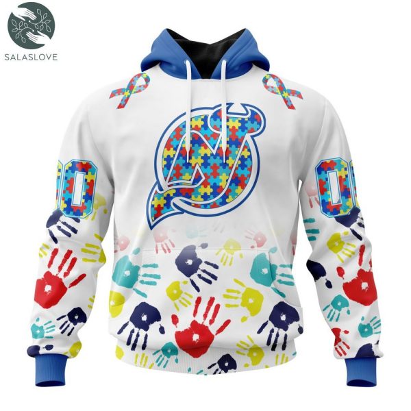 NHL New Jersey Devils Special Autism Awareness Design Hoodie