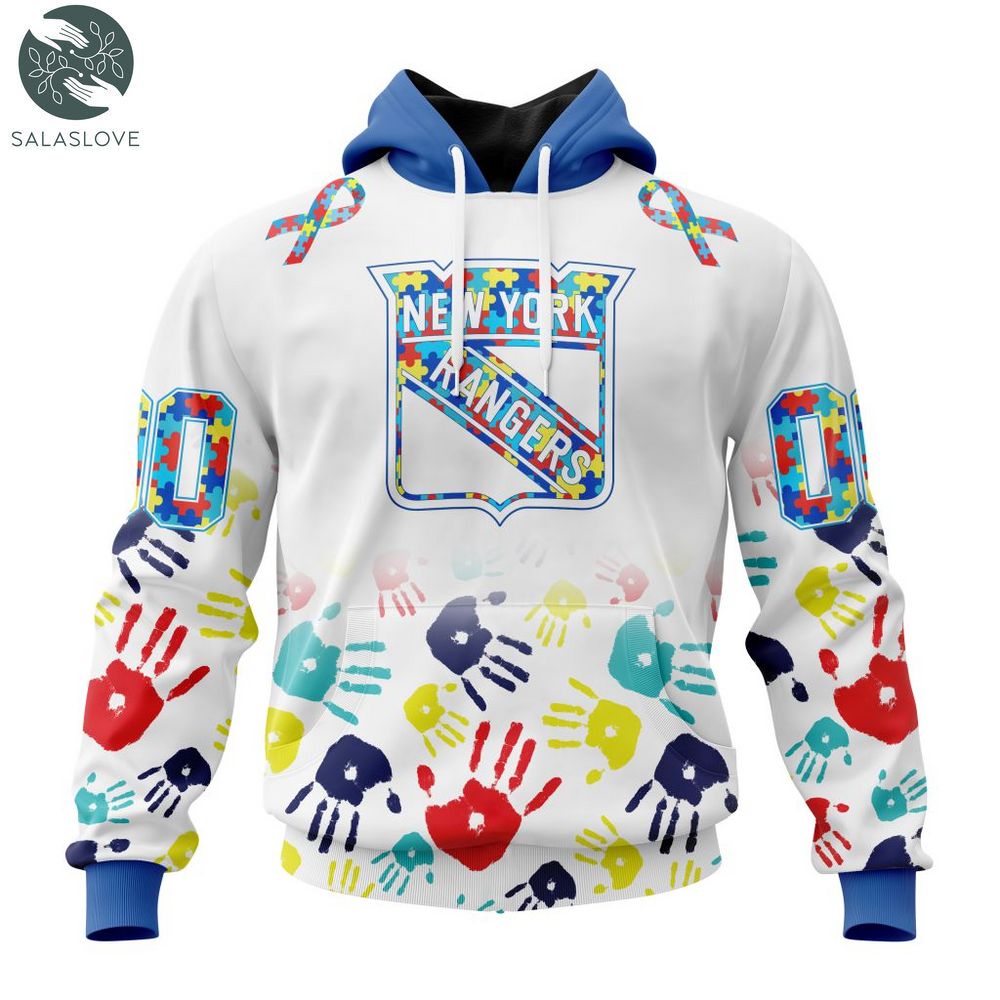 NHL New York Rangers Special Autism Awareness Design Hoodie