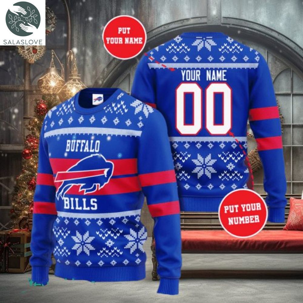 Personalized Buffalo Bills NFL Ugly Sweater 3D Gift For Men And Women