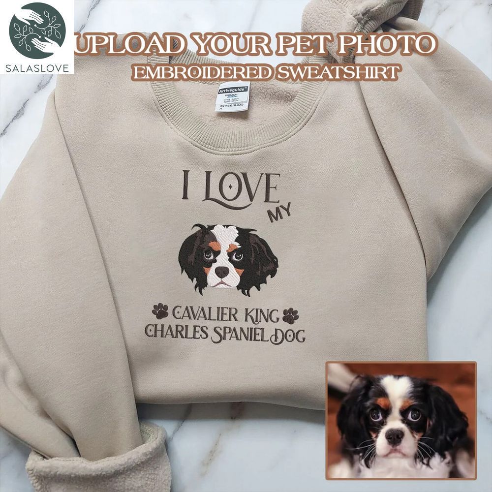 Personalized Embroidered I Love My Pet Dog Cat Sweatshirt TD191018