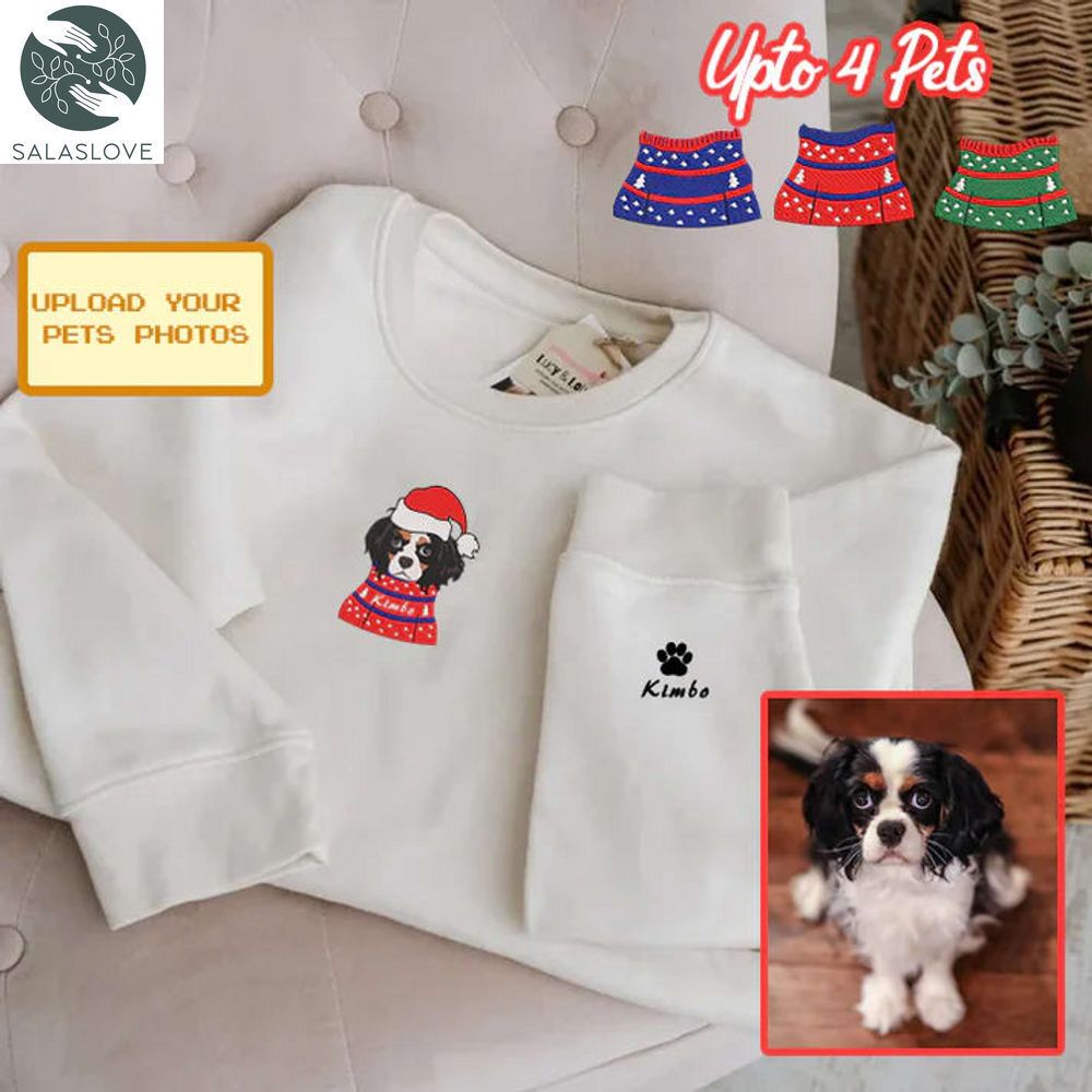 Personalized Embroidered Pet Dog Cat In Ugly Sweatshirt TD191025
