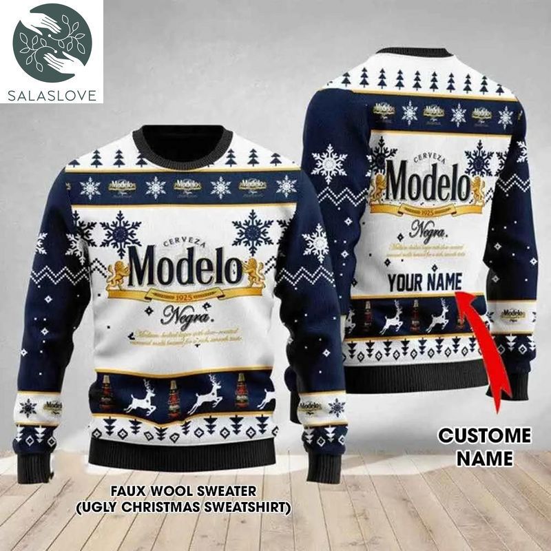 Personalized Modelo Beer Ugly Christmas Sweater Gift For Fan

