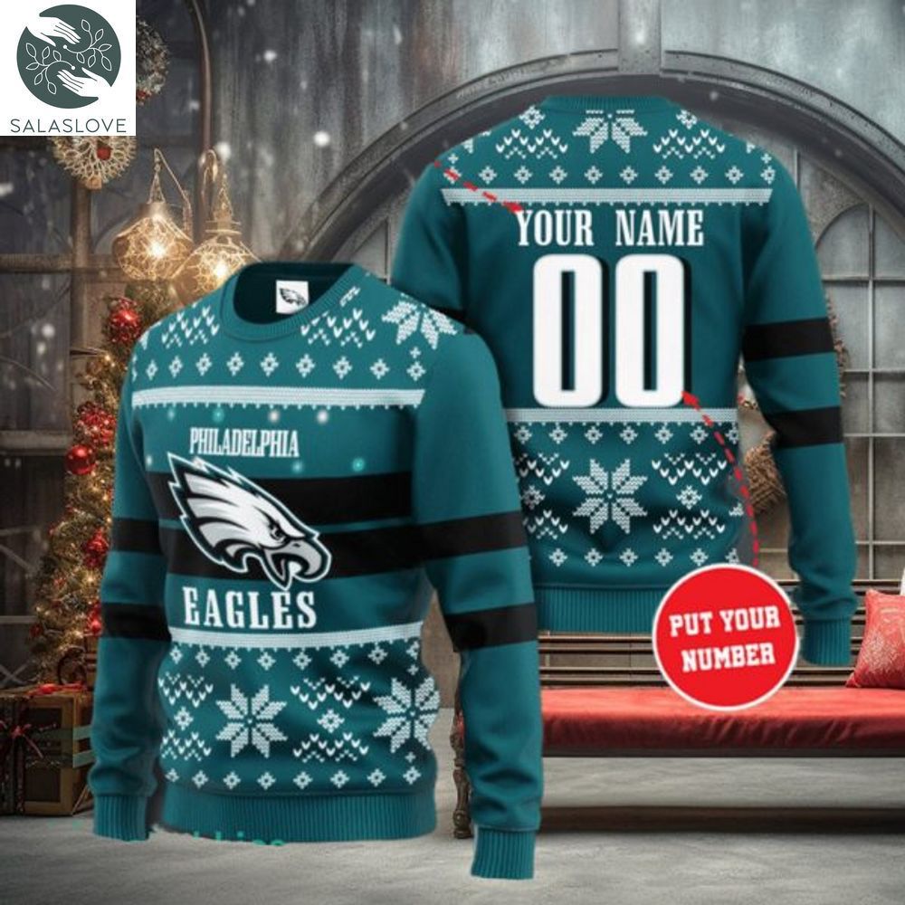 Personalized Philadelphia Eagles NFL Ugly Sweater 3D Gift For Men And Women