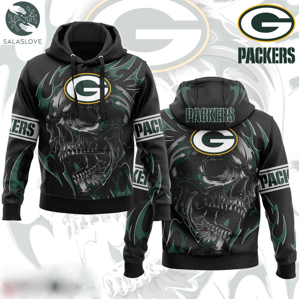 Green Bay Packers Hoodie Punisher Skull Style