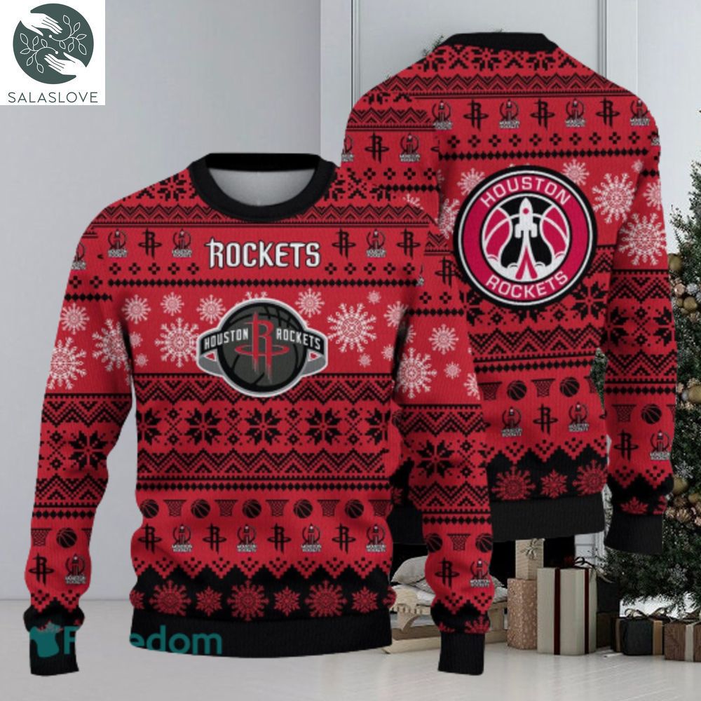 Houston Rockets National Basketball 3D Ugly Christmas Sweater
