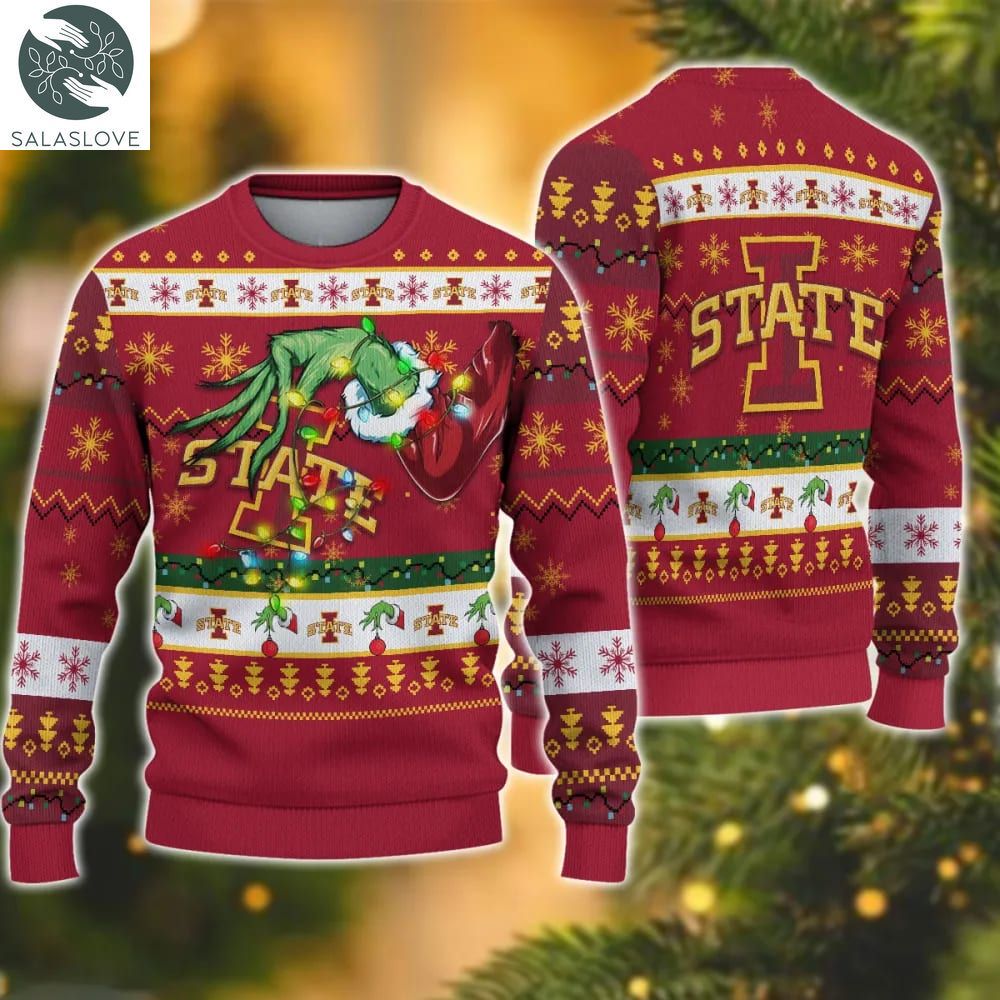 NCAA Iowa State Cyclones Grinch Christmas Ugly Sweater HT041111
