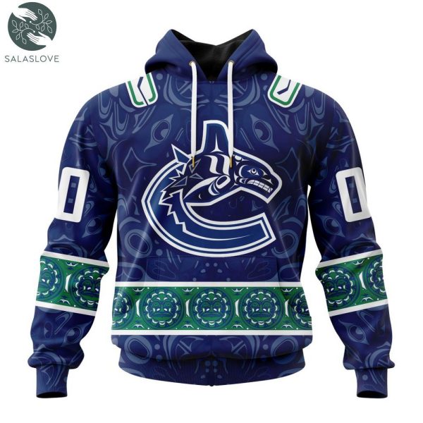 NHL Vancouver Canucks Special Design With Canadian Aboriginal Art Hoodie TD131110

