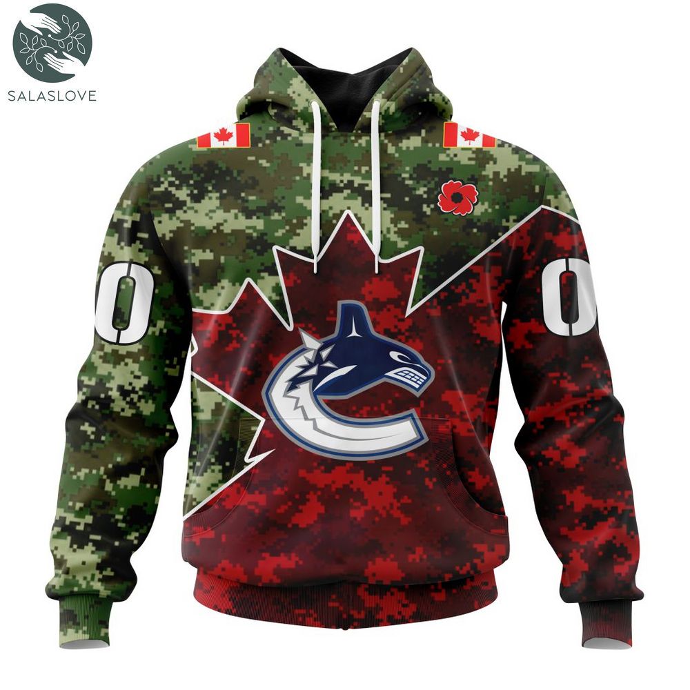 NHL Vancouver CanucksSpecial Design For Remembrance Day Hoodie TD131128
