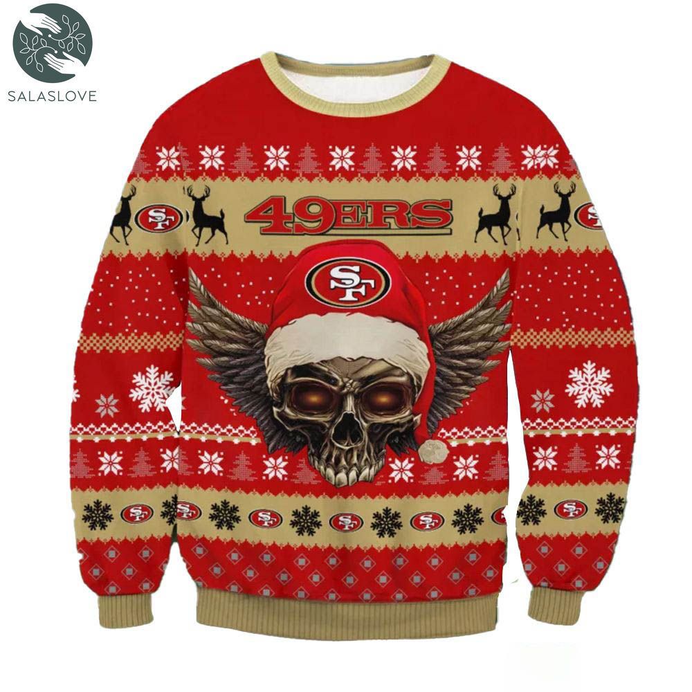 San Francisco 49ers Skull Wings Nfl Ugly Christmas Sweater