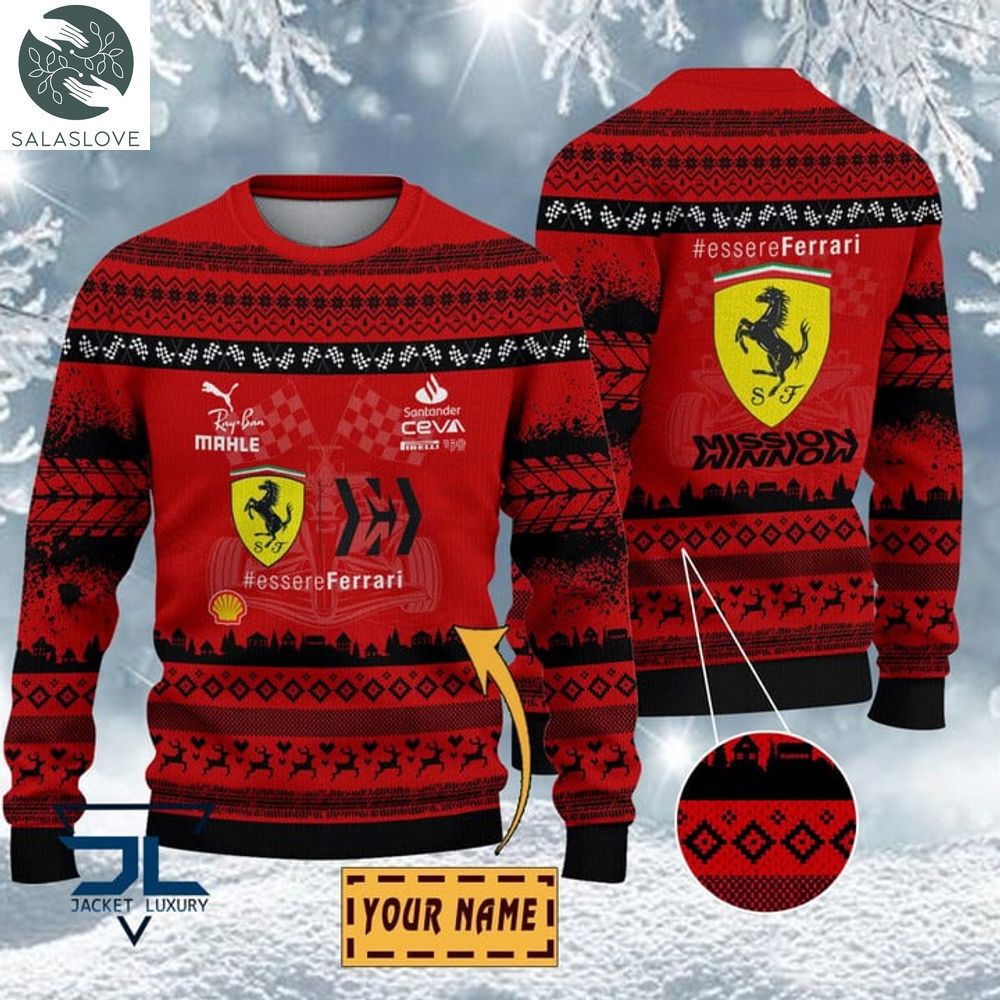 Scuderia Ferrari Custom Ugly Sweater For Fan HT091114
