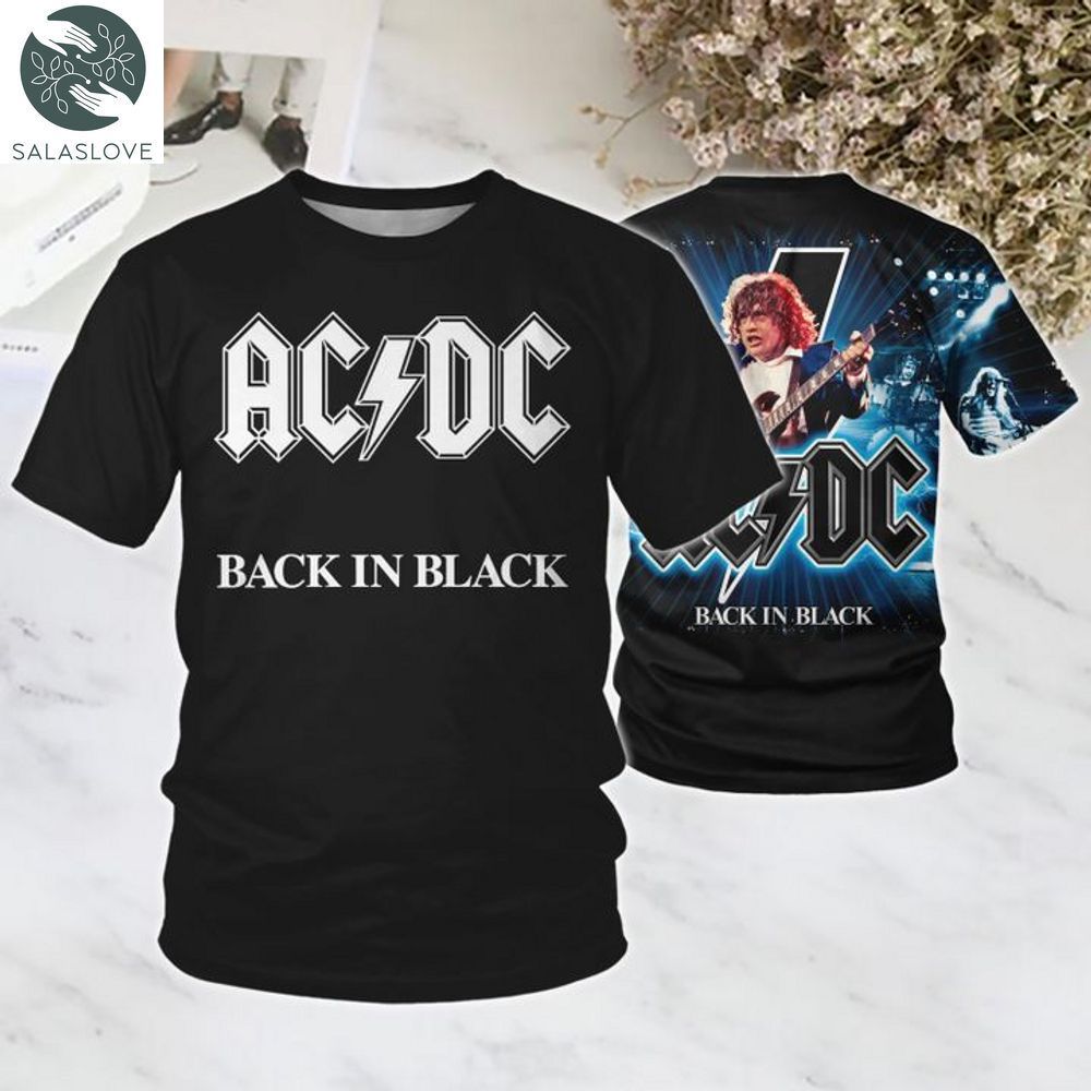 AC.DC Balck In Black Rock Band Music Unisex 3D T-shirt HT151212
