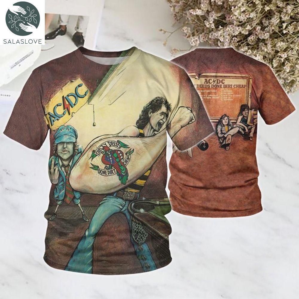 AC.DC Dirty Deeds Done Dirt Cheap Rock Band 3D T-shirt HT151213

